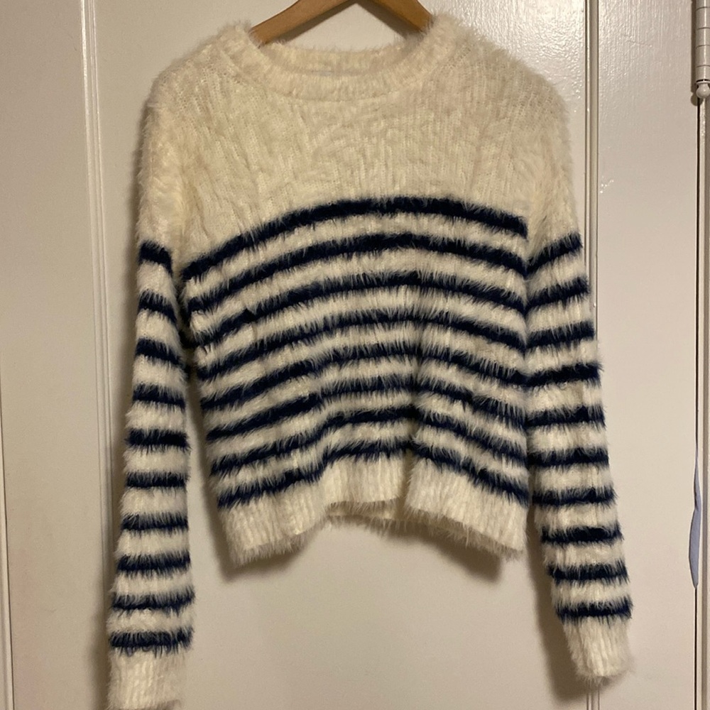 La Ligne x Target Women's Fuzzy Yarn Striped Crewneck Sweater - Size XXS